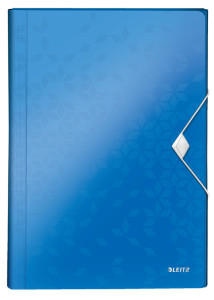 LEITZ classeur-trieur WOW, A4, PP, 6 compartiments, bleu