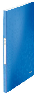 LEITZ Protège documents WOW, format A4, PP, bleu métallique,
