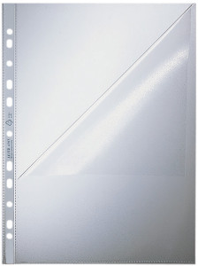 LEITZ Pochette perforée, A4, en PP, granuleux, 0,12 mm,