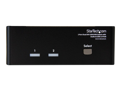 Startech : 2 PORT DUAL DVI USB KVM SWITCH avec AUDIO & USB 2.0 HUB