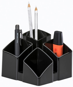 HAN Multipot à stylos SCALA, 4 compartiments, noir