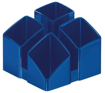 HAN Multipot à stylos SCALA, 4 compartiments, bleu