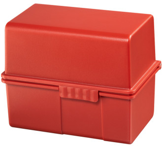 HAN Boîte à fiches, A8 paysage, plastique, rouge