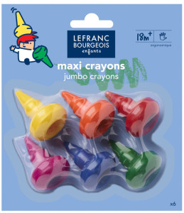 LEFRANC & BOURGEOIS Baby crayons, étui de 6, ergonomiques