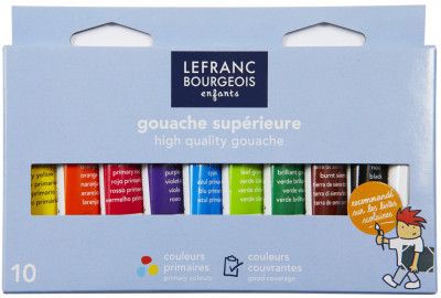LEFRANC & BOURGEOIS Gouache, étui carton de 10 tubes de 10ml
