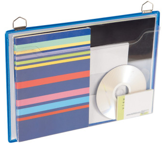 tarifold t-view porte brochures A4, horizontal, bleu