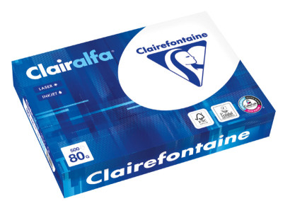 Clairalfa Papier multifonction, format A4, 80 g/m2, perforé