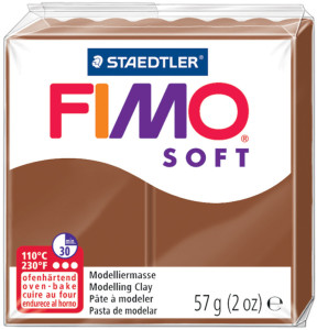 FIMO Pâte à modeler SOFT, à cuire, rouge cerise, 57 g