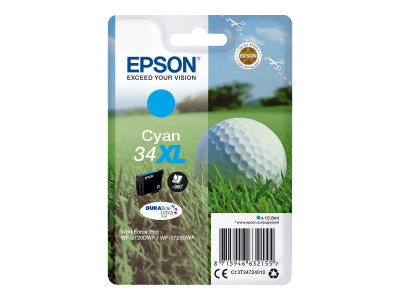 Epson : SINGLEpack CYAN 34XL DURABRITE GOLF BALL