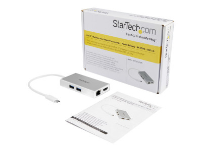 Startech : ADAPTATEUR MULTISPORT USB-C - PD- HDMI 4K - GBE - USB 3.0