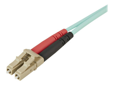 Startech : 1M OM4 FIBER OPTIC cable LC TO LC FIBER PATCH cable - AQUA