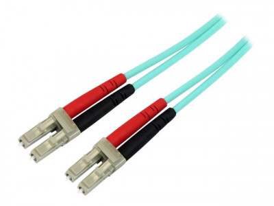 Startech : 1M OM4 FIBER OPTIC cable LC TO LC FIBER PATCH cable - AQUA