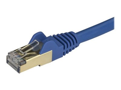 Startech : 0.5M CAT6A PATCH cable - BLUE CAT 6A NETWORK cable - STP
