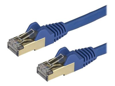 Startech : 0.5M CAT6A PATCH cable - BLUE CAT 6A NETWORK cable - STP