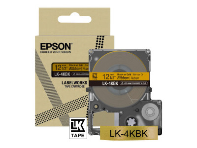 Epson : TAPE - LK4KBK RIBBON BLK/ GOLD 12/5