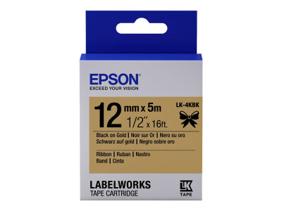 Epson : TAPE - LK4KBK RIBBON BLK/ GOLD 12/5
