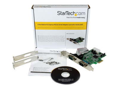 Startech : 2 PORT PCI EXPRESS RS232 SERIAL ADAPTER card avec 16550 UART