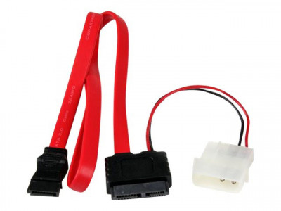 Startech : 20IN SLIMLINE SATA FEMALE TO SATA W/ LP4 POWER cable ADAPTER