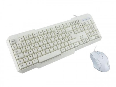 MCL Samar : USB KEYBOARD + MOUSE kit WHITE