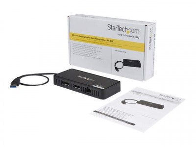 Startech : USB TO DUAL DISPLAYPORT MINI DOCKING STATION 4K GBE USB 3.0