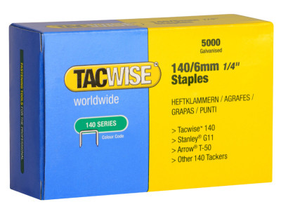 agrafes TACWISE 140/10 mm, galvanisé, 5000