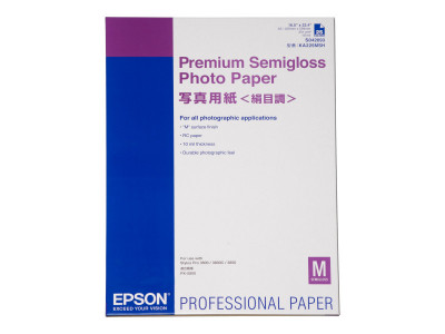 Epson : PREMIUM SEMIGLOSS Photo papier A2 251G/M 25 BLATT