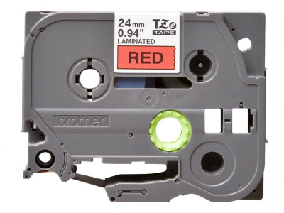 Brother TZE-451 ruban laminé P-Touch 24mm 8M Noir sur Rouge