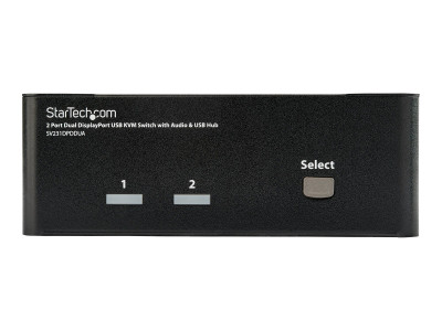 Startech : 2 PORT DUAL DISPLAYPORT USB KVM SWITCH W/ AUDIO & USB HUB