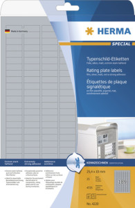 HERMA Etiquettes de plaque signalétique SPECIAL, 210x 297 mm
