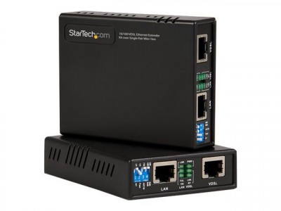 Startech Kit prolongateur Ethernet VDSL2 sur câble à une paire - Ethernet extender 10/100 Mb/s - Extendeur Ethernet - 1 km