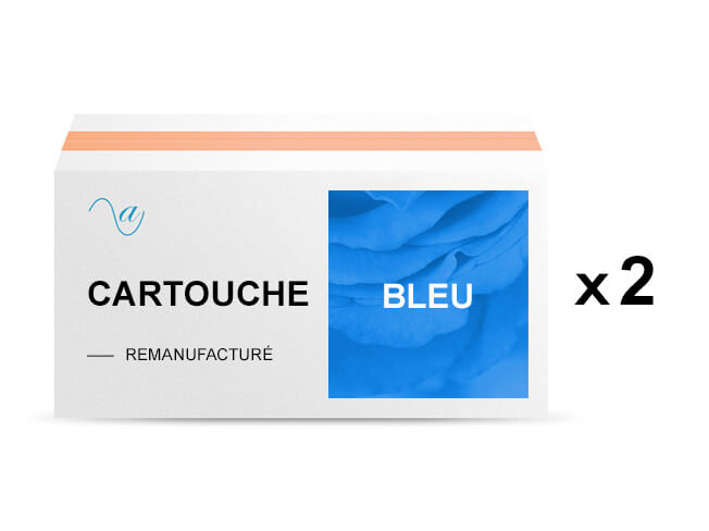 ALT : Cartouche d'encre Bleue Compatible - Pack de 2 alternative à Francotyp Ultimail