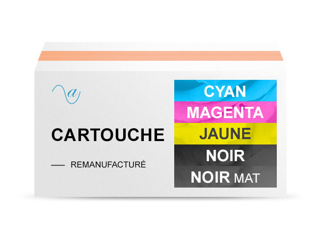 ALT : Pack de 5 Cartouches Cyan / Magenta / Jaune / Noir / Noir mat Remanufacturées alternative à Canon PFI-102