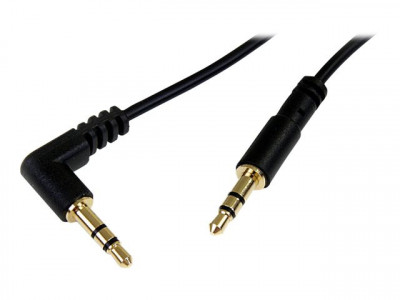 Startech : 1 FT SLIM 3.5MM TO RIGHT ANGLE STEREO AUDIO cable - M/M