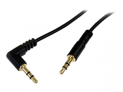 Startech : 1 FT SLIM 3.5MM TO RIGHT ANGLE STEREO AUDIO cable - M/M
