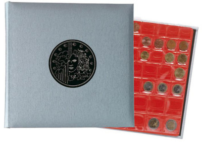EXACOMPTA album de pièces de monnaie, 245 x 250 mm, métallique argenté
