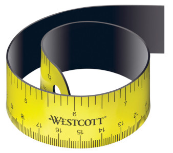 WESTCOTT règle plate, longueur: 300 mm, flexible, magnétiquement