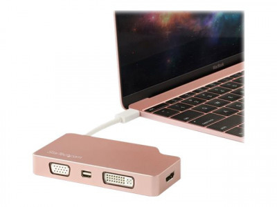 Startech : ROSE GOLD USB-C ADAPTER - USB C TO VGA DVI HDMI OR MDP ADAPTER