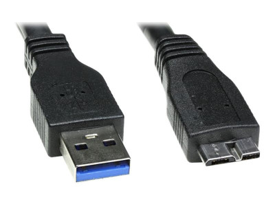 DLH : CABLE MICRO USB 3.0 1M BLK ANY DEVICE CHARG MUSB 3