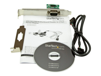 Startech : 24IN INTERNAL MOTHERBOARD USB HEADER TO SERIAL RS232 ADAPTER