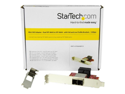 Startech : DUAL SFF-8643 TO DUAL SFF-8644 MINI SAS ADAPTER-12GBPS