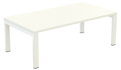 Table Paperflow EasyDesk, carré, blanc / blanc