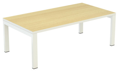 Table Paperflow EasyDesk, carré, hêtre / blanc