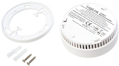 LogiLink Longlife détecteur de fumée, blanc, avec pile au lithium