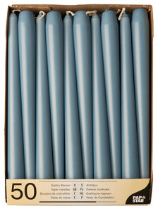 PAPSTAR Bougie de chandelier, 22 mm, pack de 50, bleu foncé