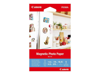 Canon : MG-101 4X6 5 SHEETS MAGNETIC Photo papier