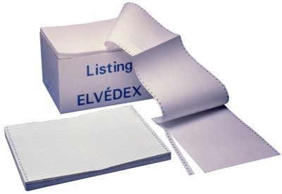 ELVE Papier listing en continu, 380 mm x 11