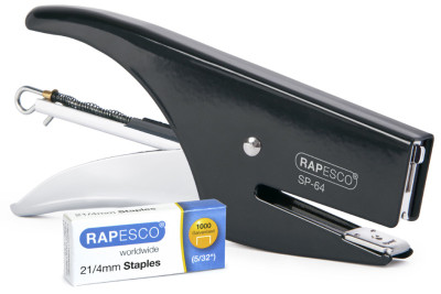 Agrafeuse RAPESCO SP-64 (04/06 et 21/4 mm), chrome / noir