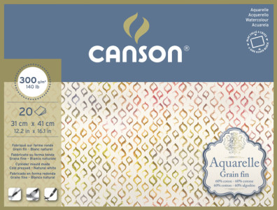 aquarelles CANSON Aquarellblock, fines, 310 x 410 mm