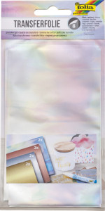 folia film de transfert, 90 x 160 mm, 8 feuilles, couleurs assorties
