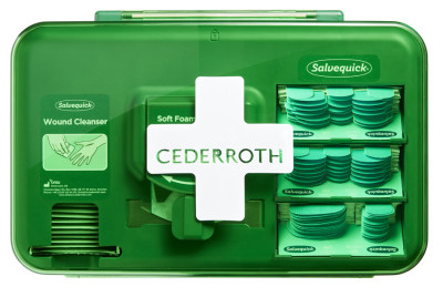 CEDERROTH Kit de premiers secours Wound Care Dispenser Blue